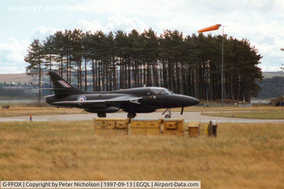 G-FFOX, 1955 Hawker Hunter T.7B C/N 41H-670792, Hunter T.7B, now on civil register as G-FFOX, preparing for display at the 1997 RAF Leuchars Airshow.