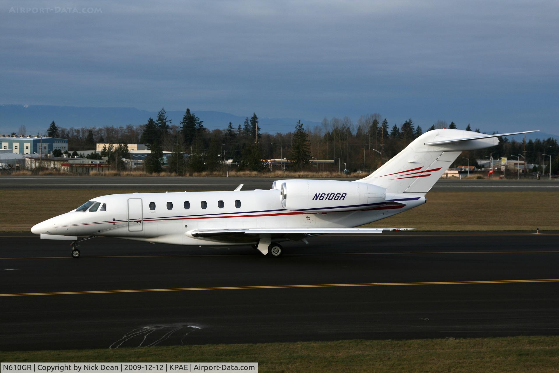 N610GR, 2001 Cessna 750 Citation X C/N 750-0163, KPAE