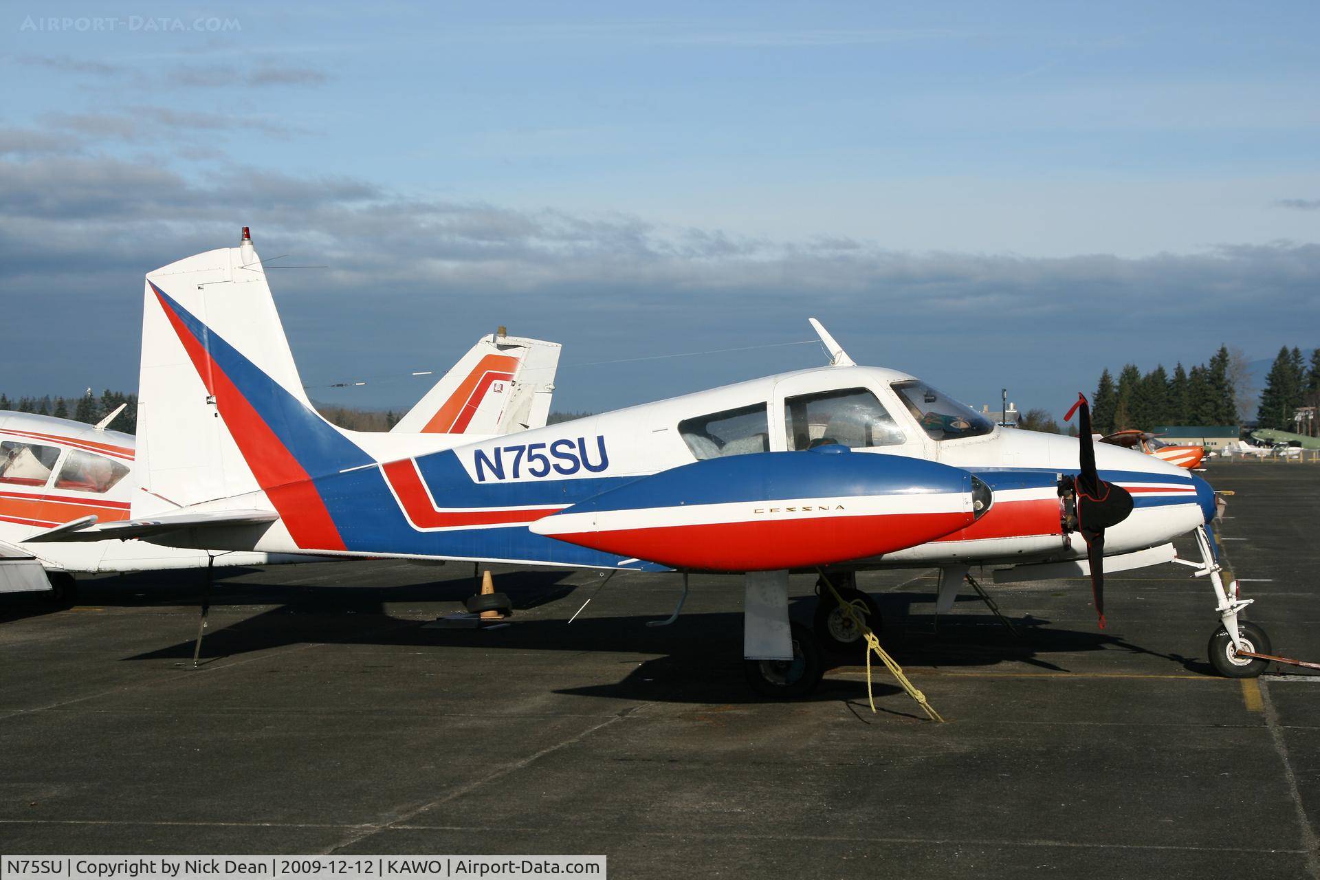 N75SU, 1958 Cessna U-3A Blue Canoe (310A) C/N 38110, KAWO