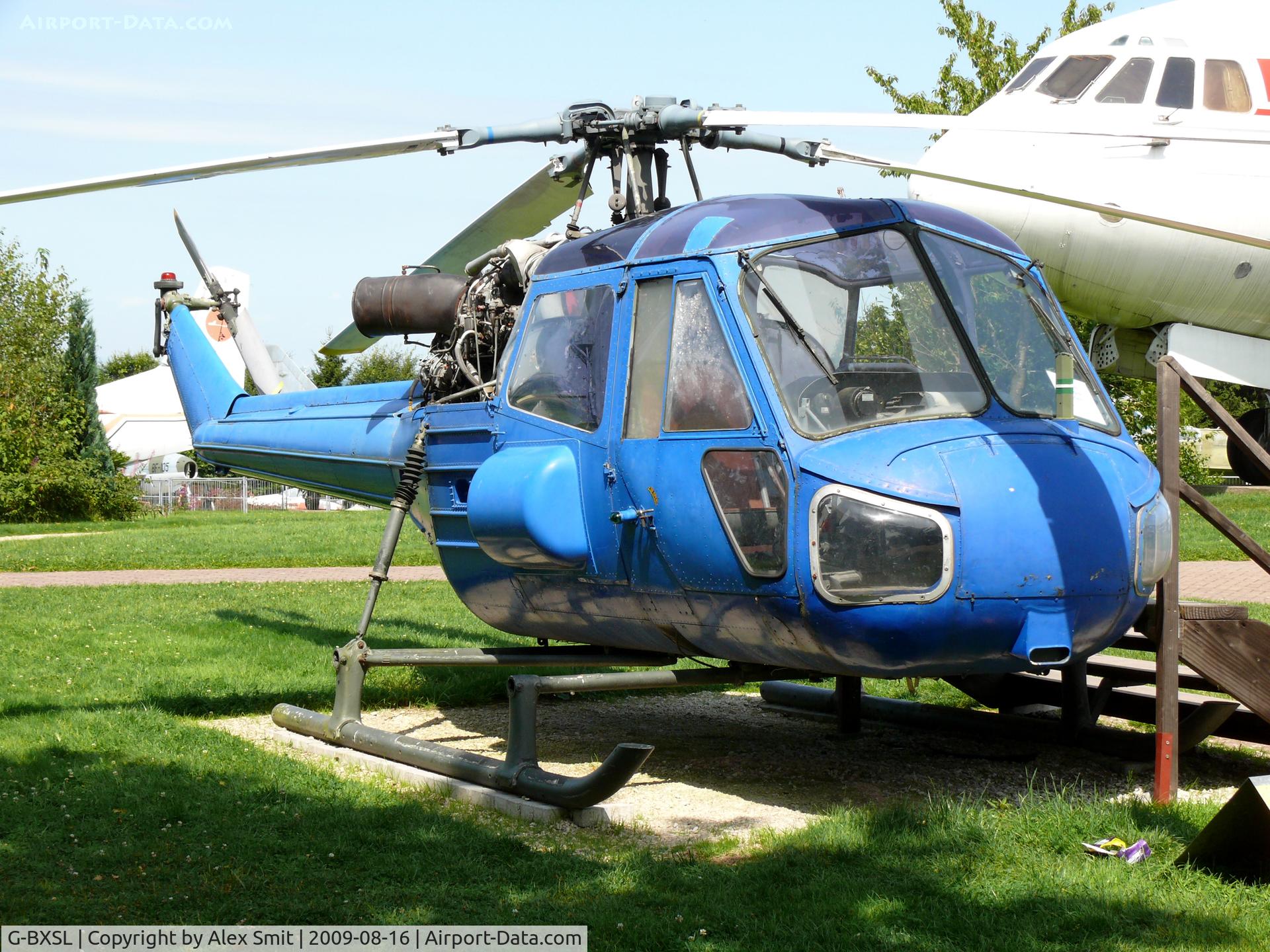 G-BXSL, 1972 Westland Scout AH.1 C/N F9762, Westland Scout AH1 G-BXSL in the Hermerskeil Museum Flugausstellung Junior