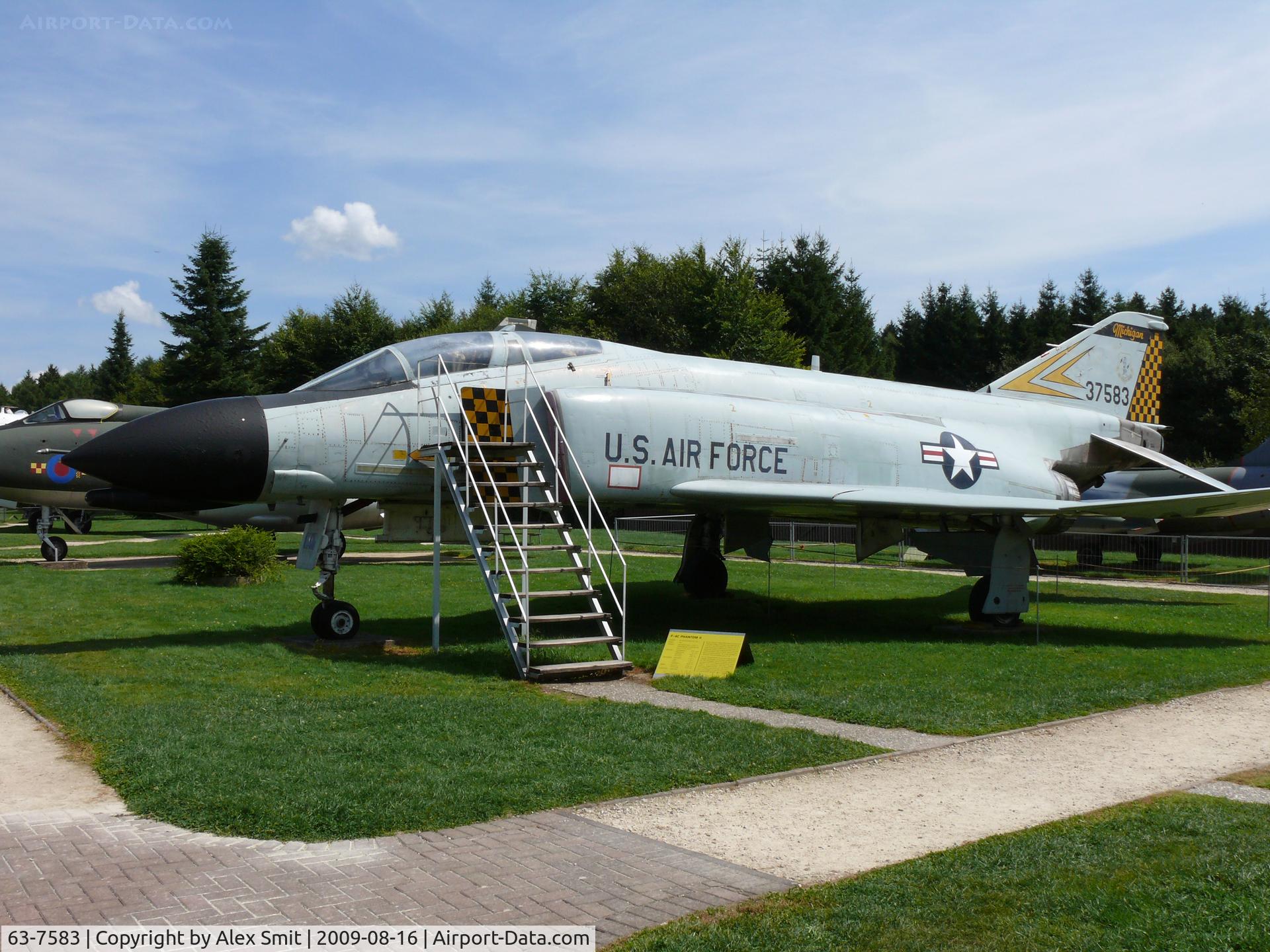 63-7583, 1963 McDonnell F-4C Phantom II C/N 635, Mc Donnell Douglas F-4C Phantom 63-7583 US Air Force Michigan ANG in the Hermerskeil Museum Flugaustellung Junior