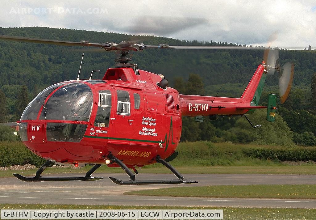 G-BTHV, 1991 MBB Bo-105DBS-4 C/N S.855, seen @ Welshpool