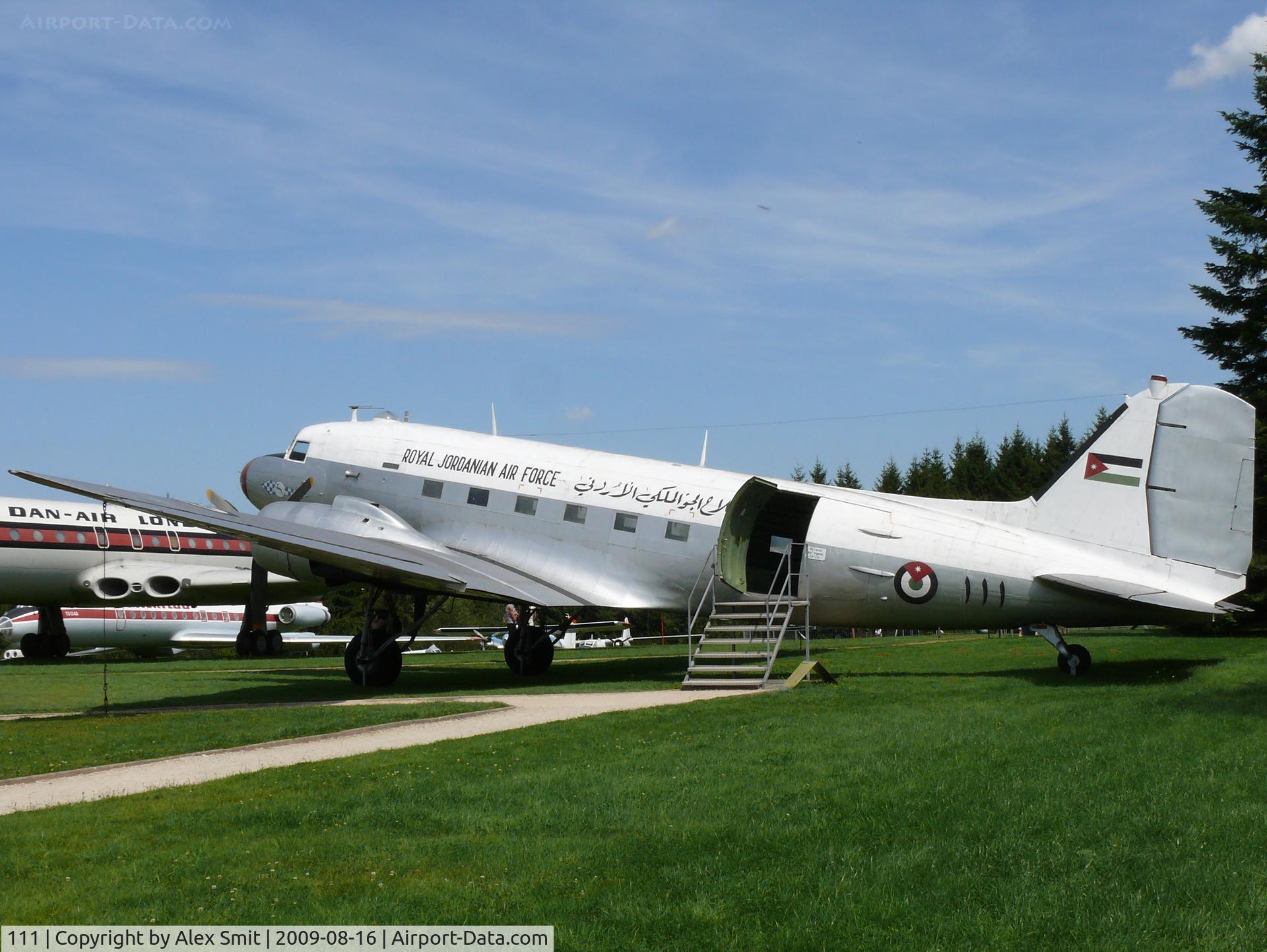 111, 1940 Douglas C-47A Skytrain C/N 19460, Douglas C-47A Dakota 111 Royal Jordanian Air Force in the Hermerskeil Museum Flugausstellung Junior