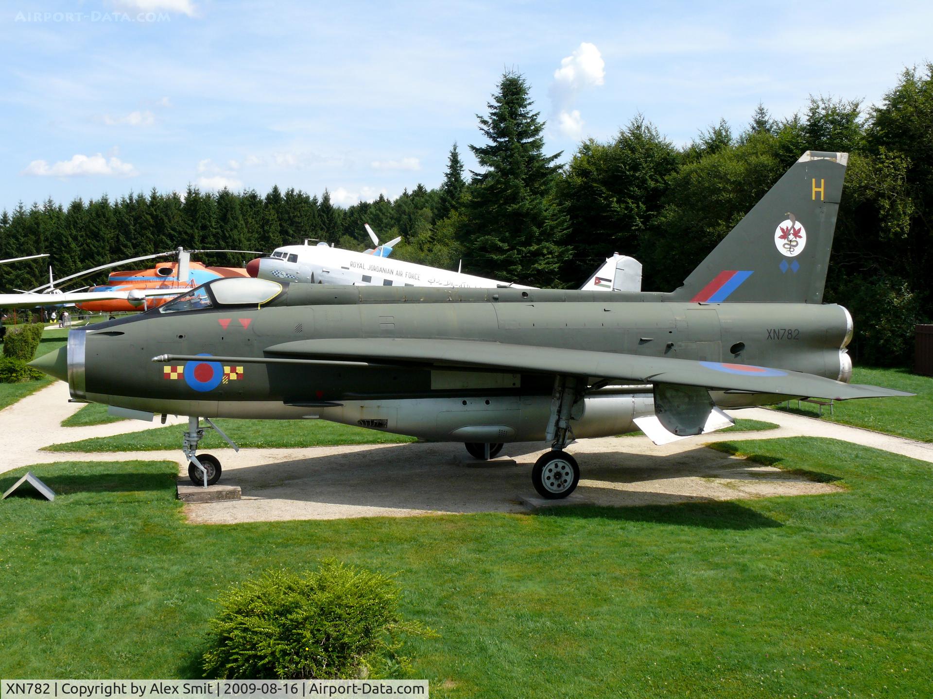 XN782, 1962 English Electric Lightning F.2A C/N 95135, English Electric Lightning F.2A XN782/H Royal Air Force in the Hermerskeil Museum Flugausstellung Junior