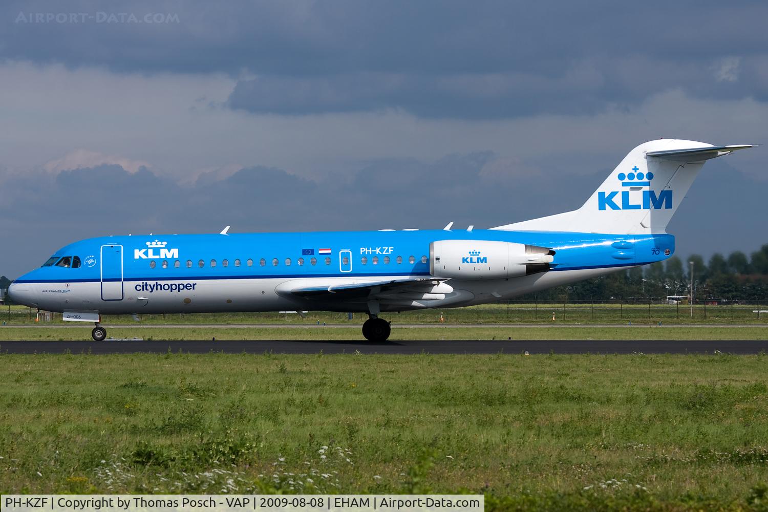 PH-KZF, 1996 Fokker 70 (F-28-0070) C/N 11577, KLM Cityhopper