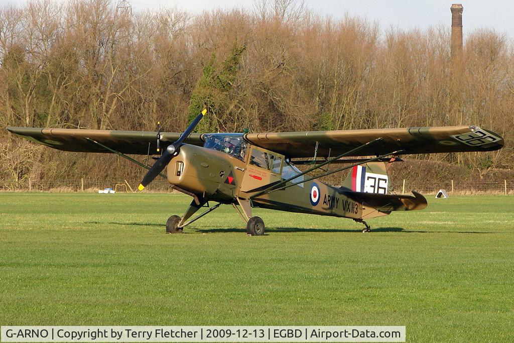 G-ARNO, 1948 Beagle A-61 Terrier 1 C/N 3722, 60 year old aircraft looking magnificent in the December sun at Derby Eggington