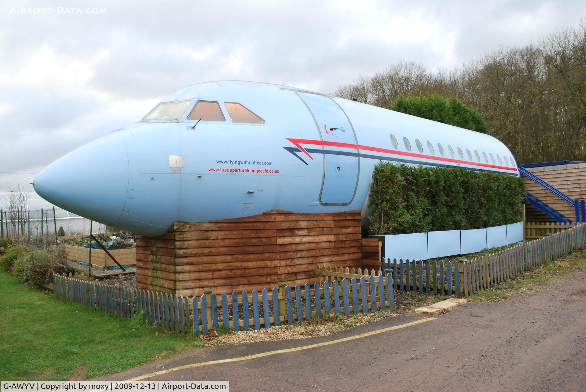 G-AWYV, 1969 BAC 111-501EX One-Eleven C/N BAC.178, ex BUA/BCAL/European Aircharter by Hillside Nurseries. Alton, Hants.