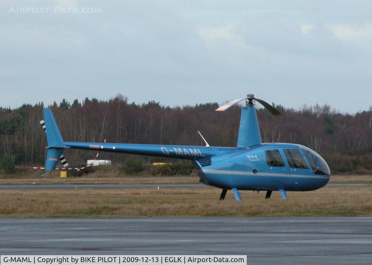 G-MAML, 2008 Robinson R44 II C/N 12153, MIKE LIMA IN THE HELICOPTER PARK