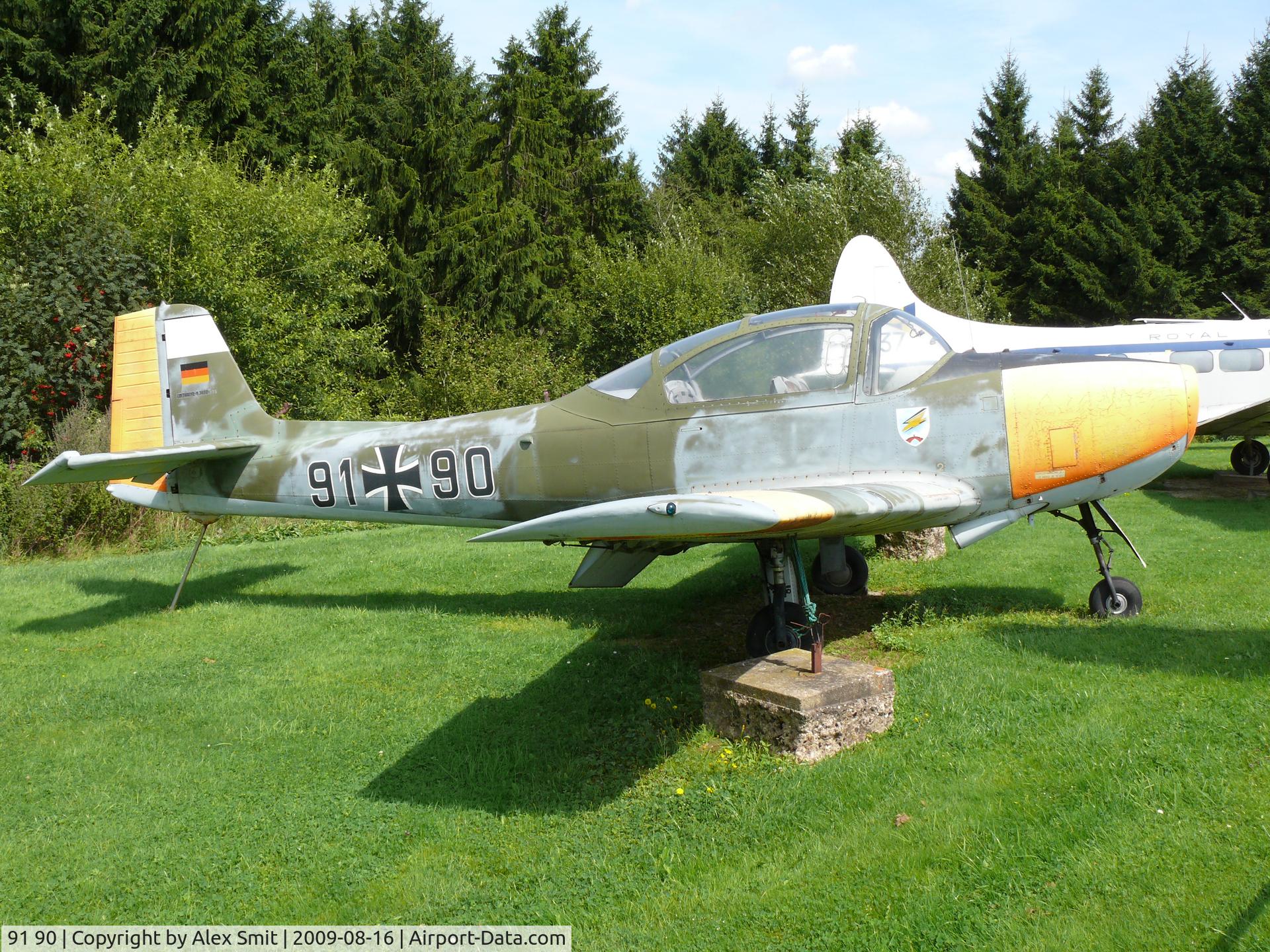 91 90, Piaggio P-149D C/N 275, Piaggio FWP149D 91+90 German Air Force in the Hermerskeil Museum Flugausstellung Junior