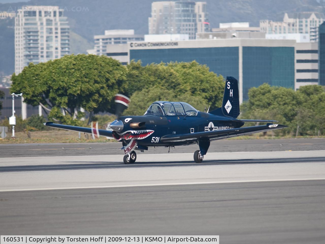 160531, Beech T-34C Turbo Mentor C/N GL-88, 160531 departing from RWY 21