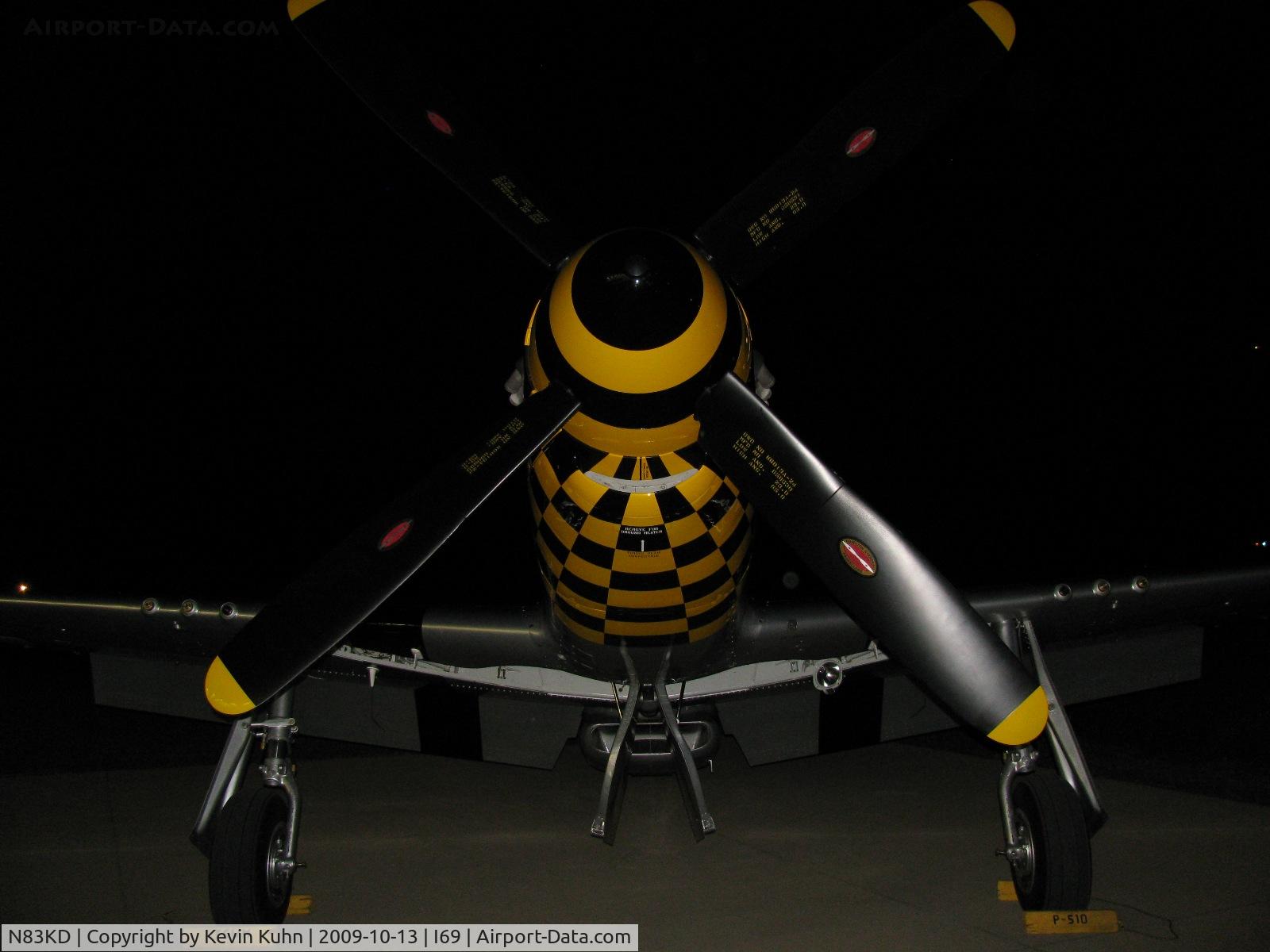 N83KD, 1944 North American F-51D Mustang C/N 44-84410, Mustang at night