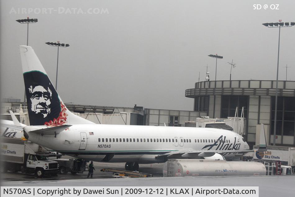 N570AS, 2007 Boeing 737-890 C/N 35185, LAX
