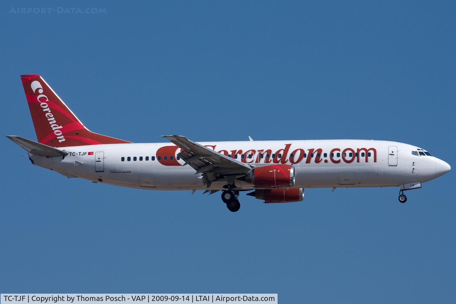 TC-TJF, 1993 Boeing 737-4Y0 C/N 26078, Corendon Airlines