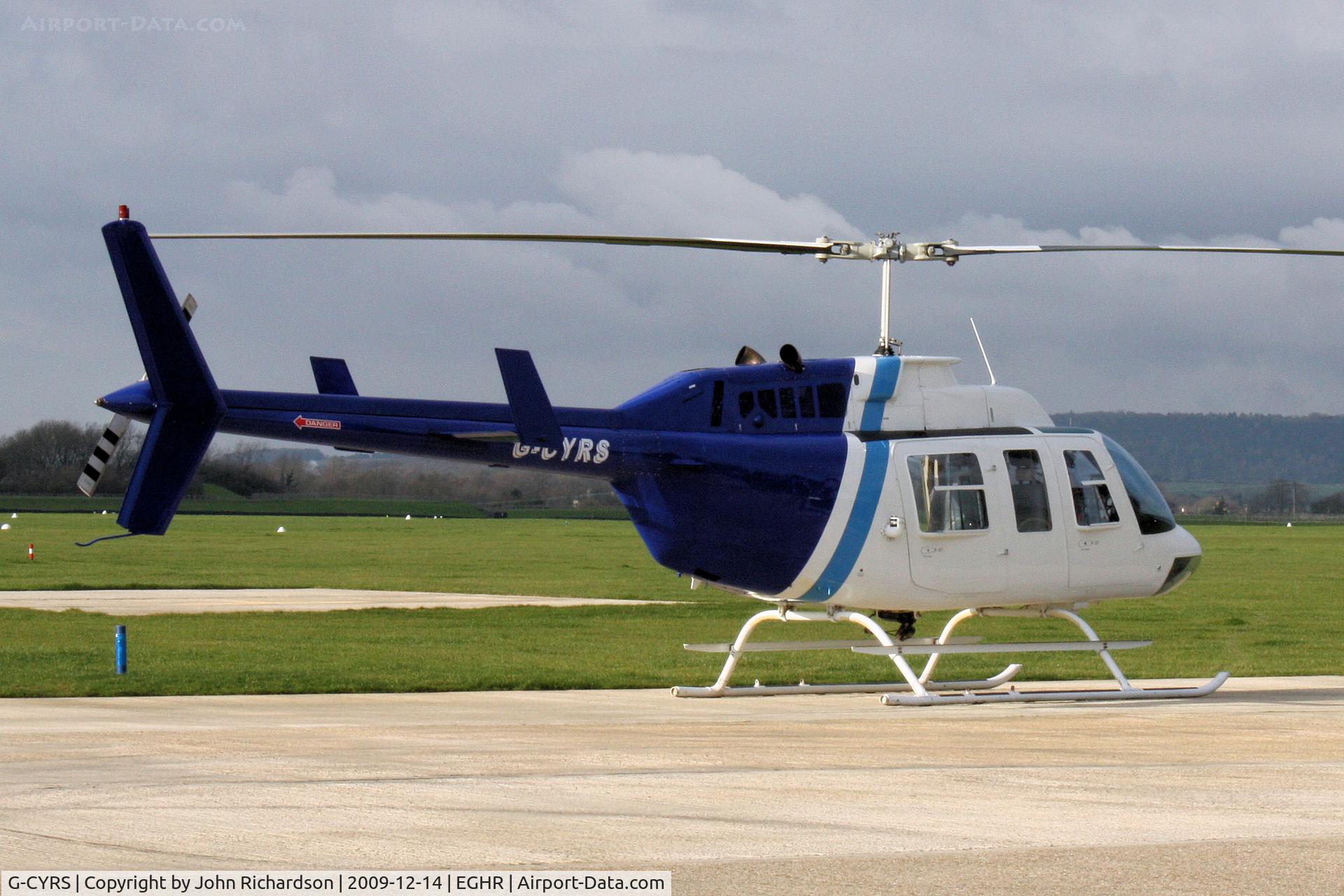 G-CYRS, 1977 Bell 206L LongRanger LongRanger C/N 45030, At Goodwood
