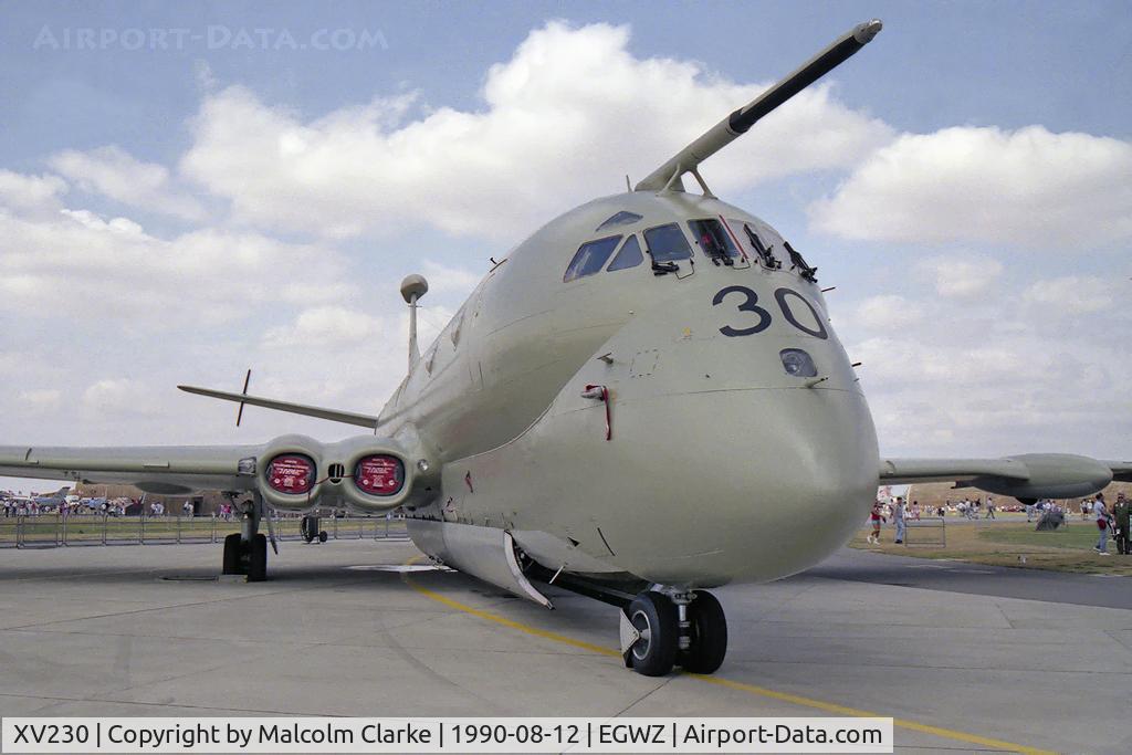 XV230, 1969 Hawker Siddeley Nimrod MR.2 C/N 8005, Hawker Siddeley Nimrod MR2. At RAF Alconbury's Air Tattoo in 1990.