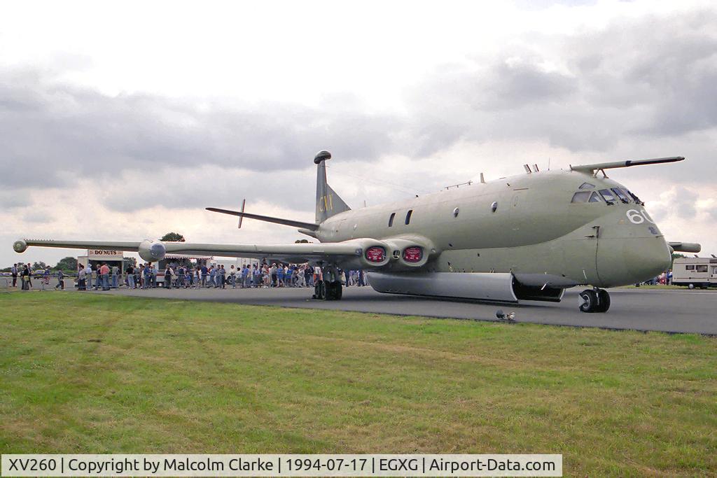 XV260, Hawker Siddeley Nimrod MR.2 C/N 8035, Hawker Siddeley Nimrod MR2P. At the 1994 SSAFA Air Display held at RAF Church Fenton.