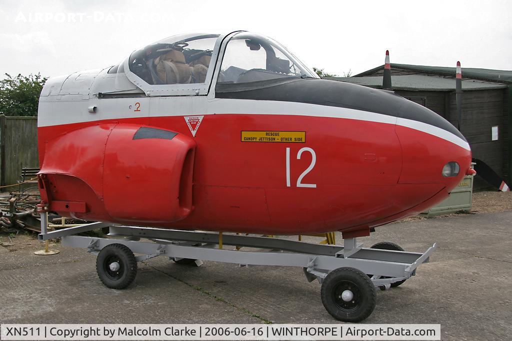 XN511, 1960 Hunting P-84 Jet Provost T.3 C/N PAC/W/11800, Hunting P-84 Jet Provost T3 at the Newark Air Museum, Winthorpe, UK in 2006.
