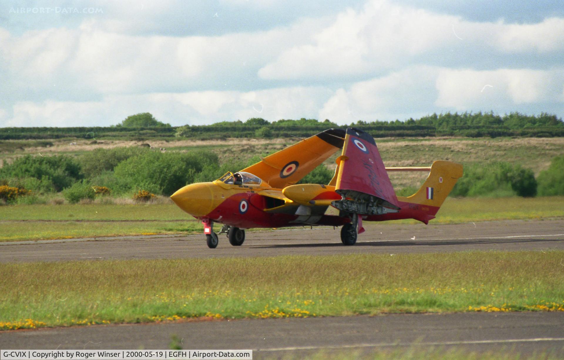 G-CVIX, 1963 De Havilland DH-110 Sea Vixen D.3 C/N 10132, Testing G-CVIX at Swansea Airport prior to flight on 29 May 2000