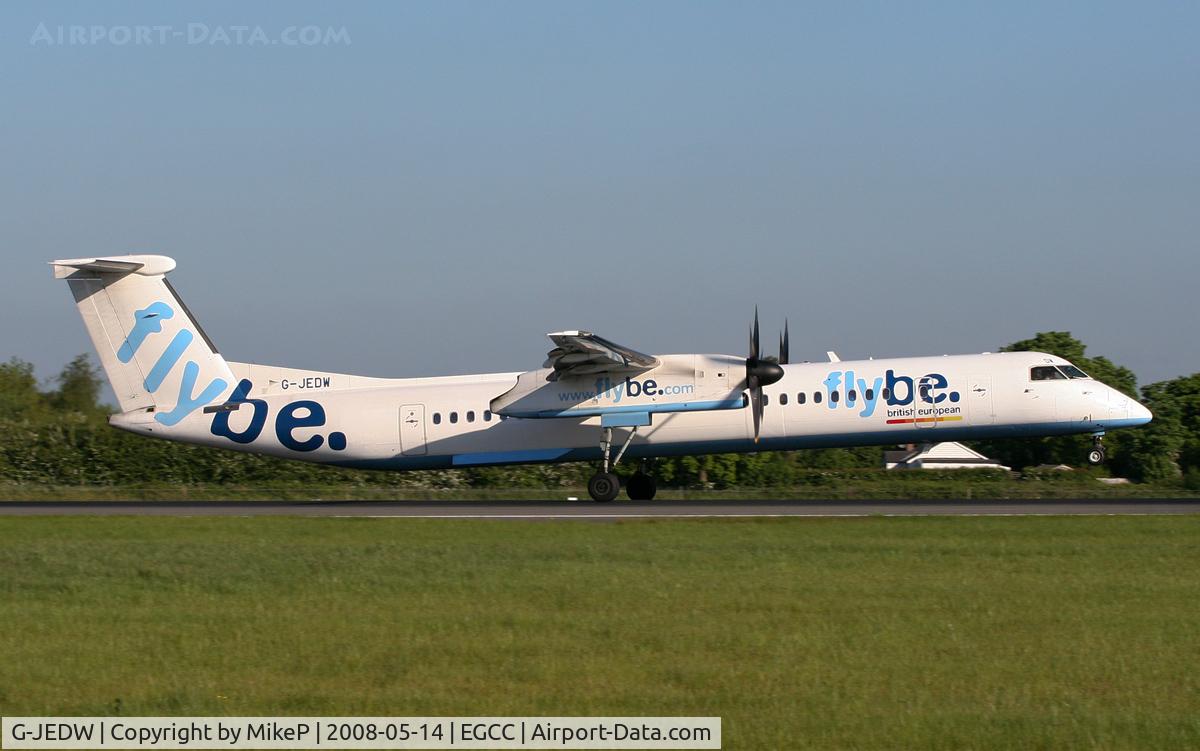 G-JEDW, 2004 De Havilland Canada DHC-8-402Q Dash 8 C/N 4093, Arriving on Runway 05R.