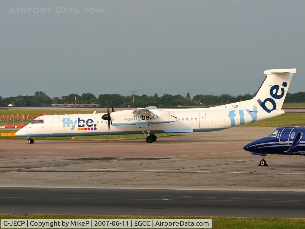 G-JECP, 2006 De Havilland Canada DHC-8-402Q Dash 8 C/N 4136, Vacated & heading to parking.
