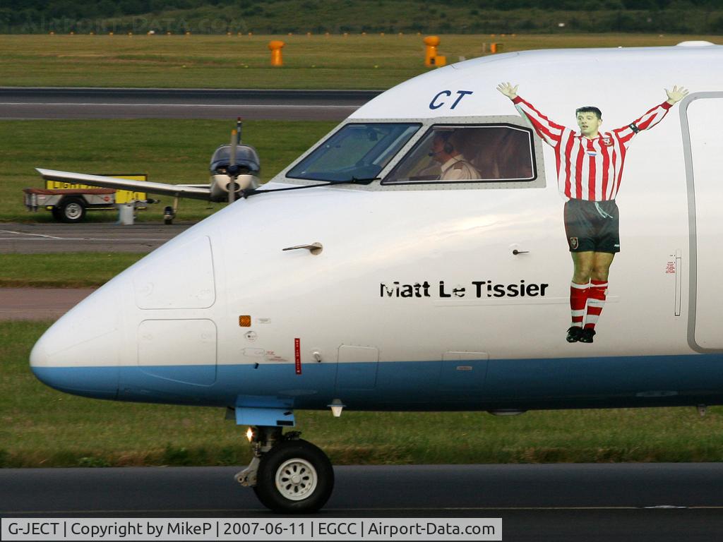 G-JECT, 2006 De Havilland Canada DHC-8-402Q Dash 8 C/N 4144, Close up with the ex Southampton football star.