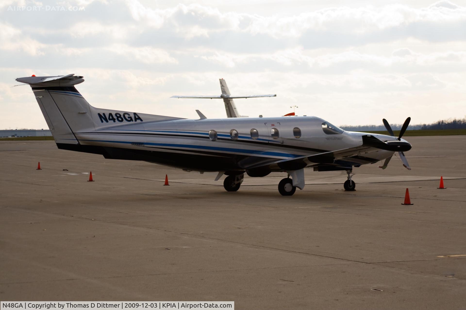 N48GA, 2006 Pilatus PC-12/47 C/N 780, N48GA on Byerly Ramp Peoria Illinois