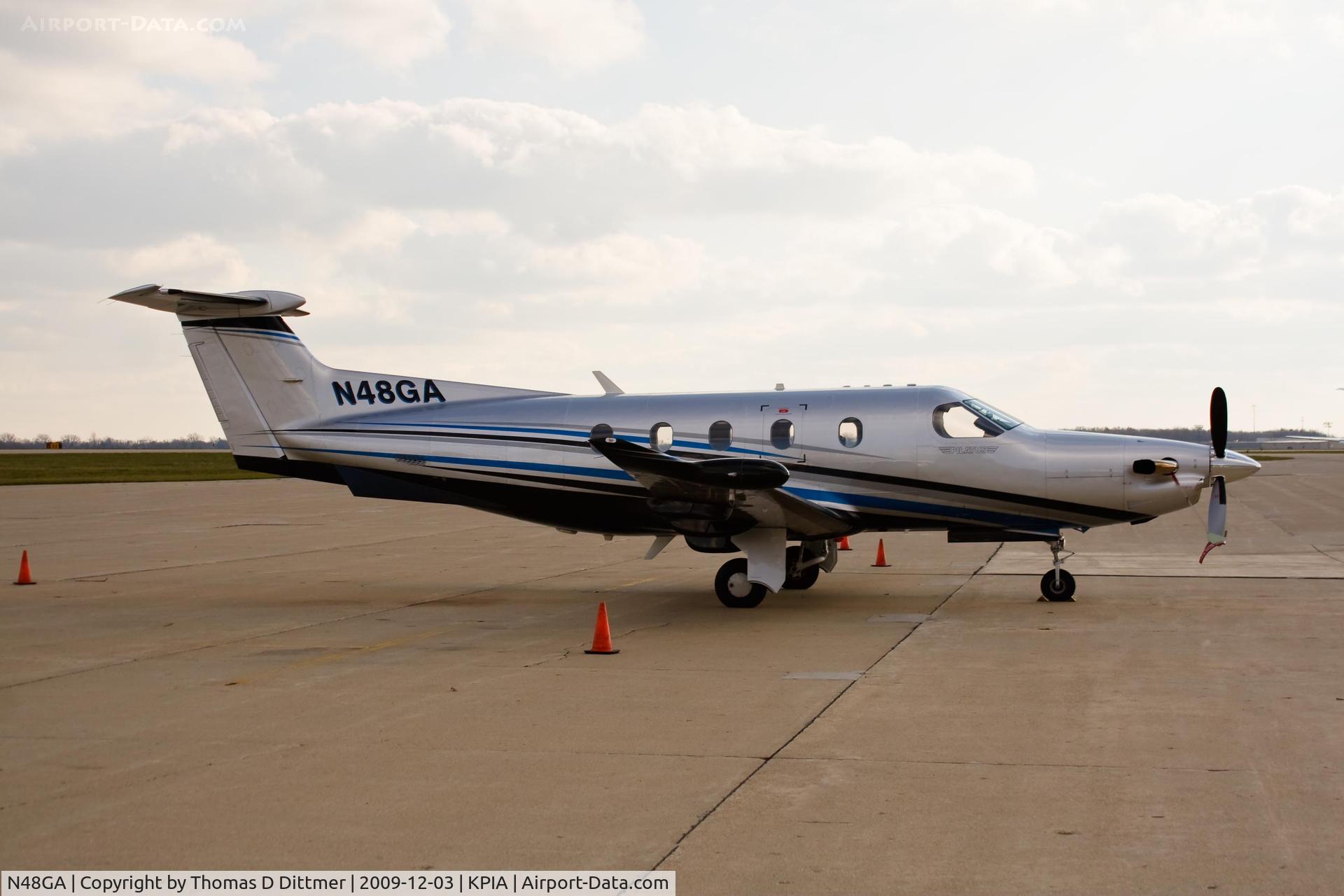 N48GA, 2006 Pilatus PC-12/47 C/N 780, N48GA profile from the aircraft right