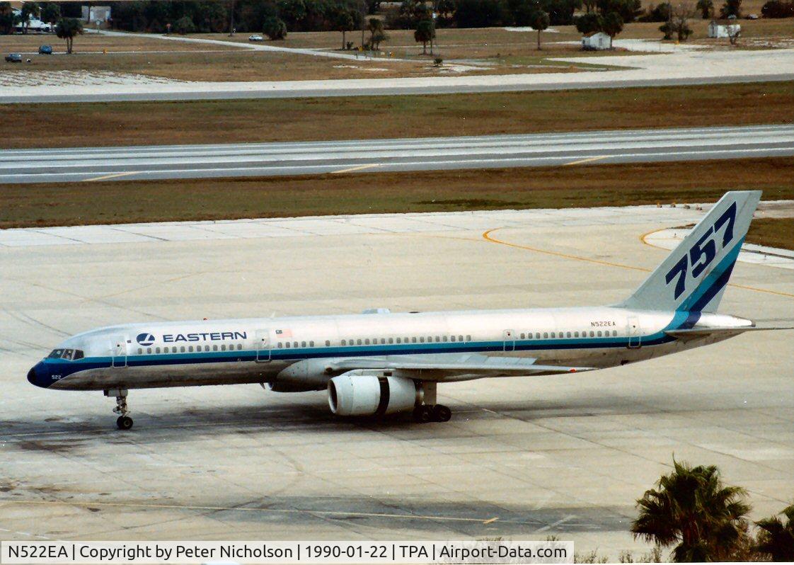 N522EA, 1985 Boeing 757-225 C/N 22611, Boeing 757-225 of Eastern Airlines arriving at Tampa in January 1990.