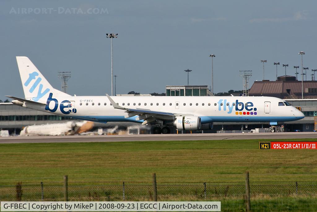 G-FBEC, 2006 Embraer 195LR (ERJ-190-200LR) C/N 19000069, Runway 05L arrival.