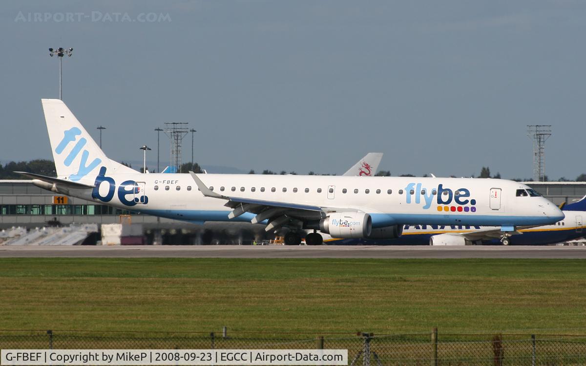 G-FBEF, 2007 Embraer 195LR (ERJ-190-200LR) C/N 19000104, Runway 05L arrival.