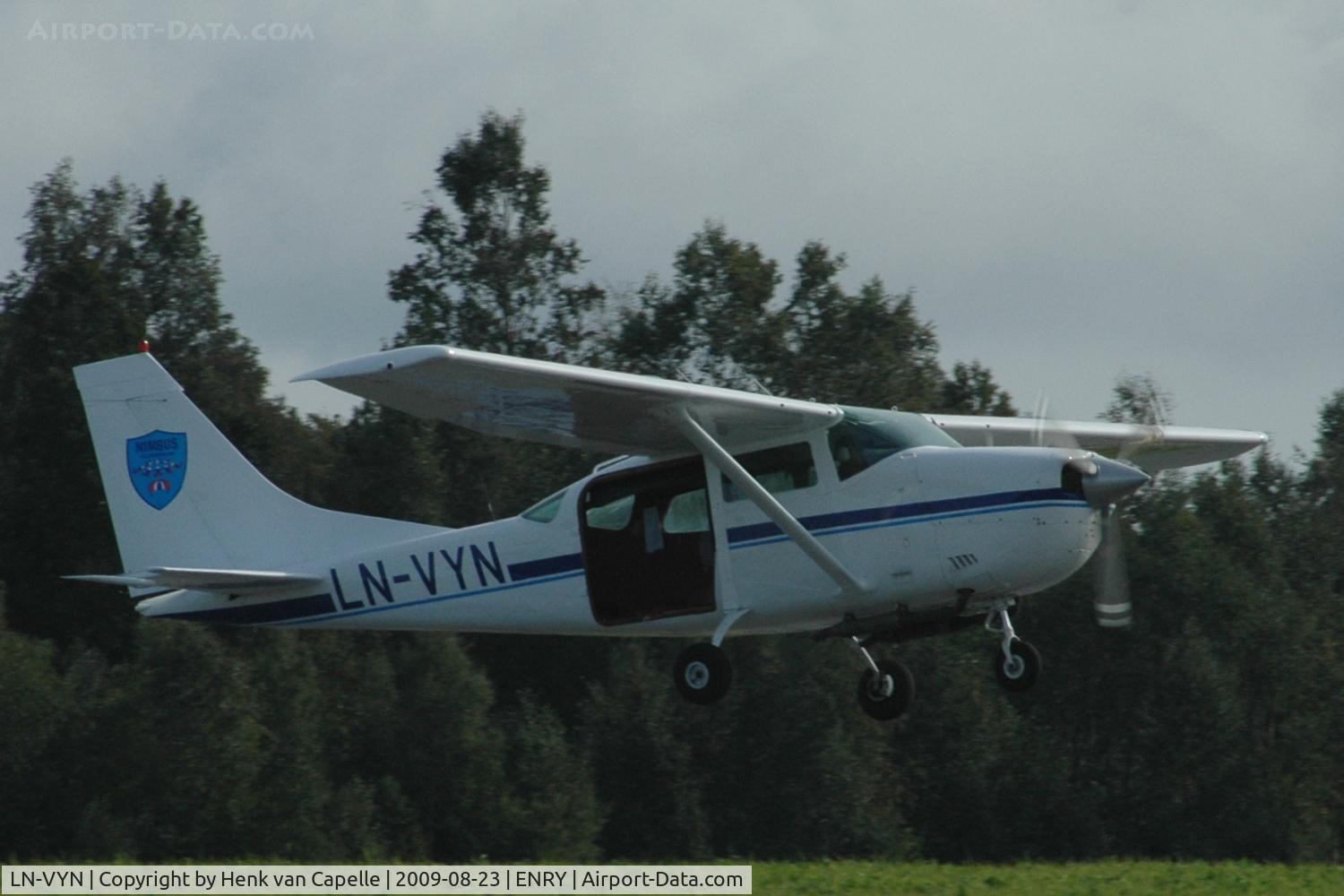 LN-VYN, 1970 Cessna U206E Stationair C/N U20601490, Cessna 206 used for paradropping taking off from Rygge air force base.