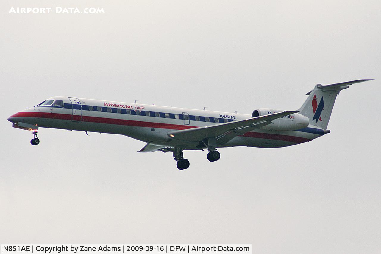 N851AE, 2003 Embraer ERJ-140LR (EMB-135KL) C/N 145734, American Eagle at DFW