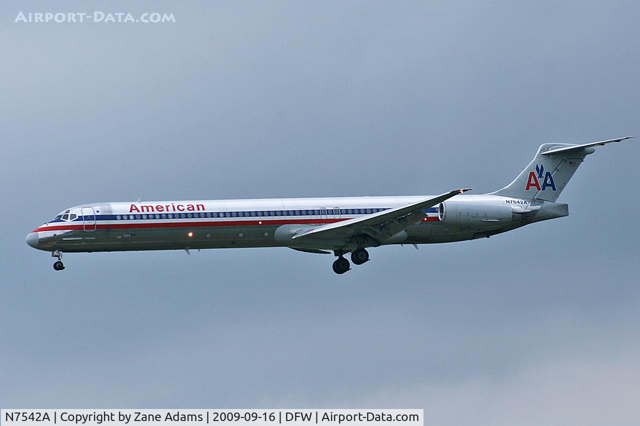 N7542A, 1990 McDonnell Douglas MD-82 (DC-9-82) C/N 49996, American Airlines at DFW