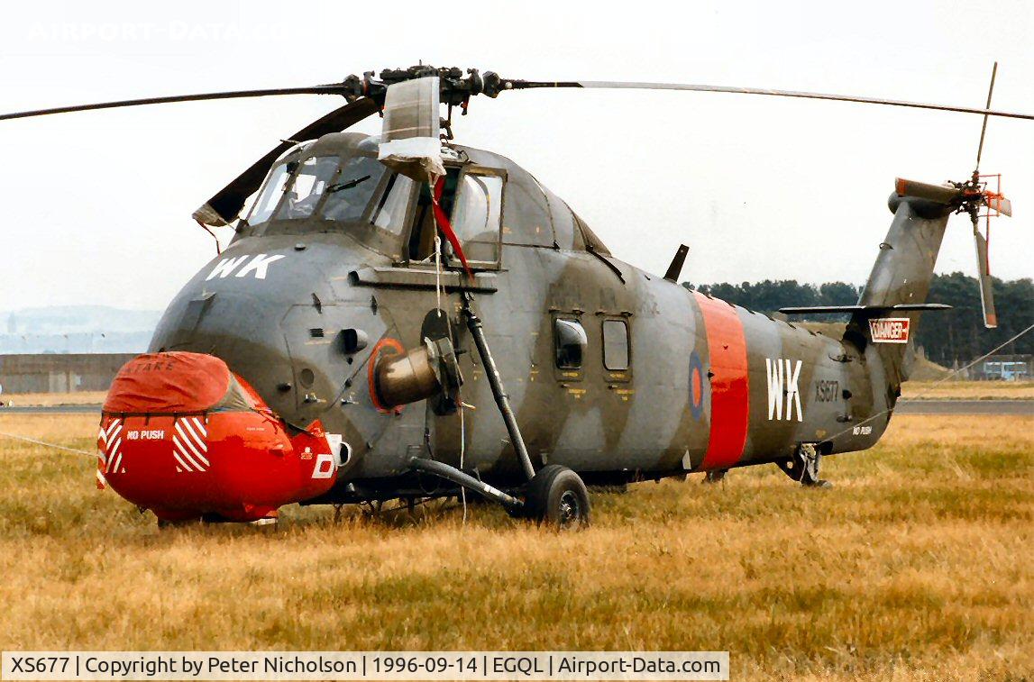 XS677, 1965 Westland Wessex HC.2 C/N WA196, Wessex HC.2, callsign Hamlet, of 2 Flying Training School was present at the 1996 RAF Leuchars Airshow.