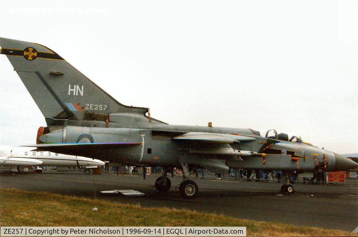 ZE257, 1987 Panavia Tornado F.3 C/N 610/AS033/3272, Tornado F.3 of 111 Sqadron was displayed in the static park at the 1996 RAF Leuchars Airshow.