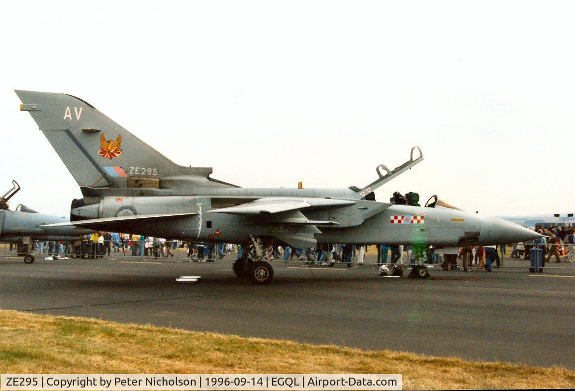 ZE295, 1987 Panavia Tornado F.3 C/N AS040/633/3283, Tornado F.3 of 56[R] Squadron was on display at the 1996 RAF Leuchars Airshow.