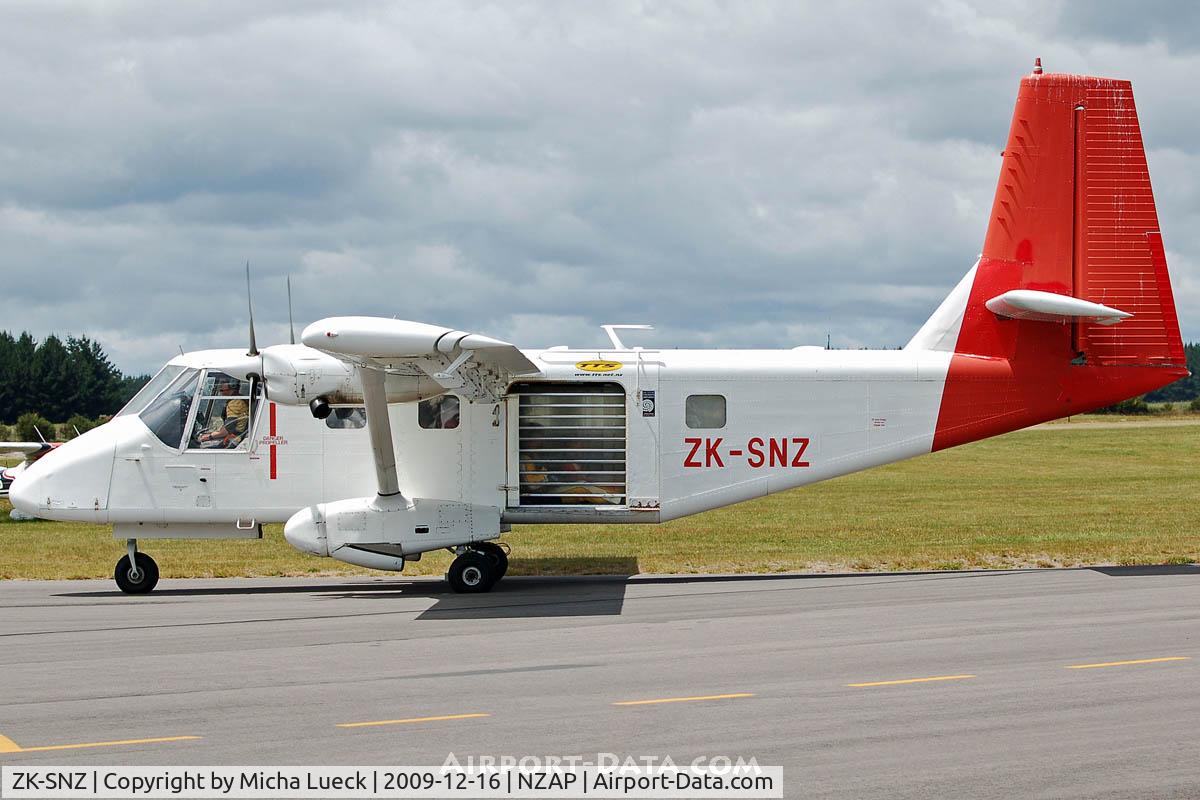 ZK-SNZ, GAF N22C Nomad C/N N22C-104, At Taupo