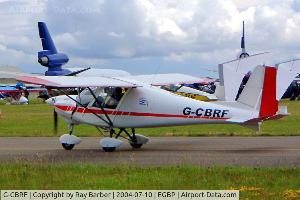 G-CBRF, 2002 Comco Ikarus C42 FB100 VLA C/N PFA 322-13900, Comco Ikarus C-42 FB100 VLA Cyclone [PFA 322-13900] Kemble~G 10/07/2004. Seen at the PFA Fly in 2004 Kemble UK.
