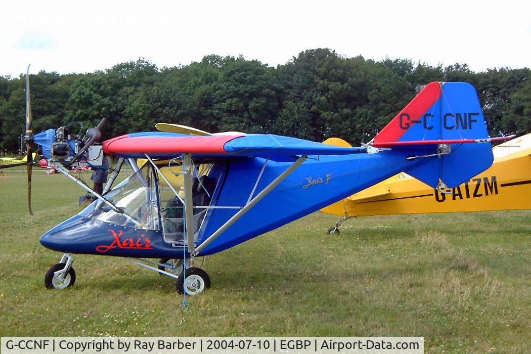 G-CCNF, 2004 X'Air Falcon 133(1) C/N BMAA/HB/211, Raj Hamsa X Air MK.II Falcon [BMAA/HB/211] Kemble~G 10/07/2004. Seen at the PFA Fly in 2004 Kemble UK.