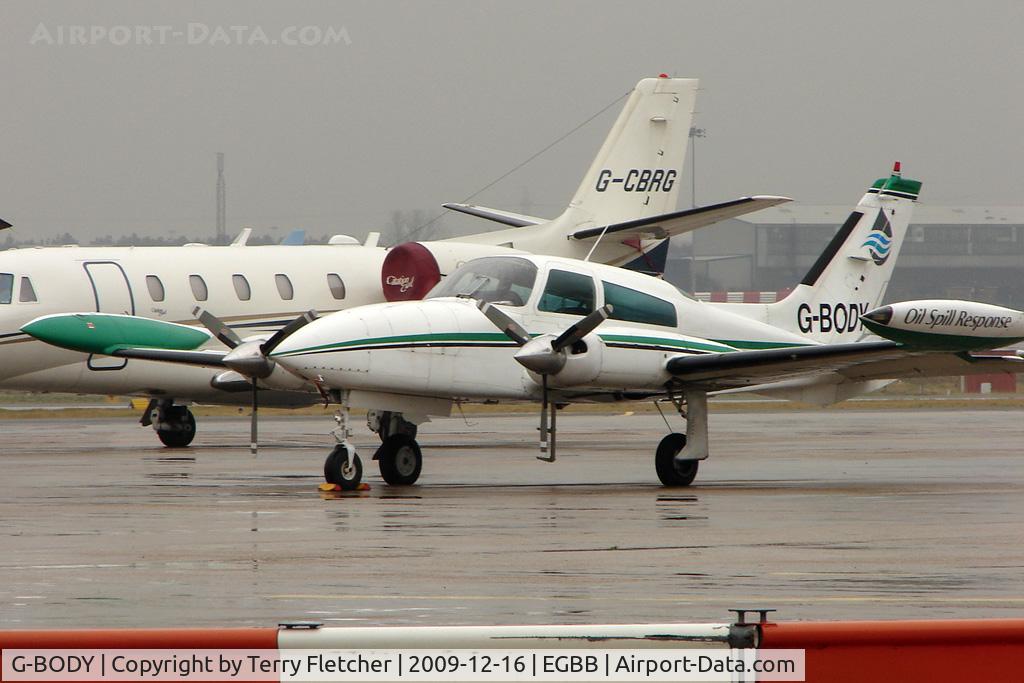 G-BODY, 1979 Cessna 310R C/N 310R-1503, Oil Spillage Cessna 310R now located BHX (ex Coventry)
