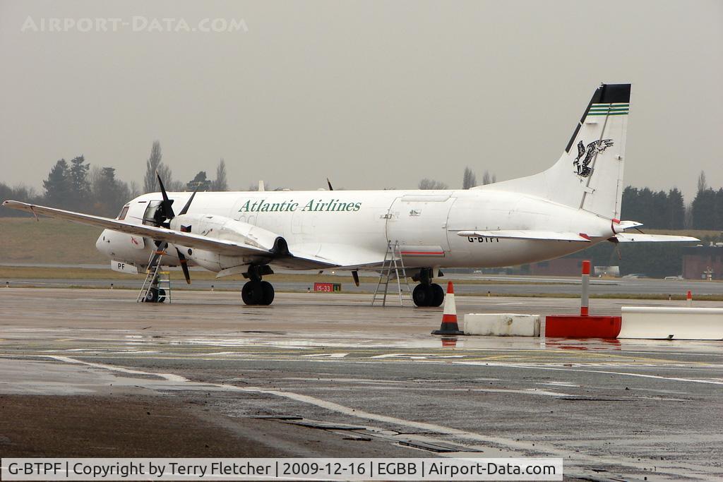 G-BTPF, 1989 British Aerospace ATP(F) C/N 2013, With the closure of Coventry Airport - the active freight aircraft have re-located to Birmingham