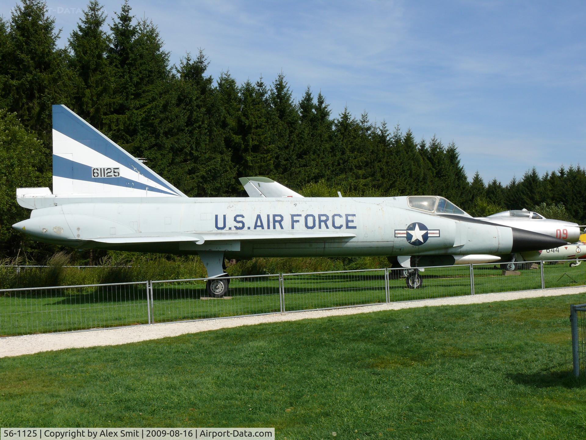 56-1125, 1956 Convair F-102A Delta Dagger C/N 8-10-342, Convair F-102A Delta Dagger 56-1125 US Air Force in the Hermerskeil Museum Flugausstellung Junior