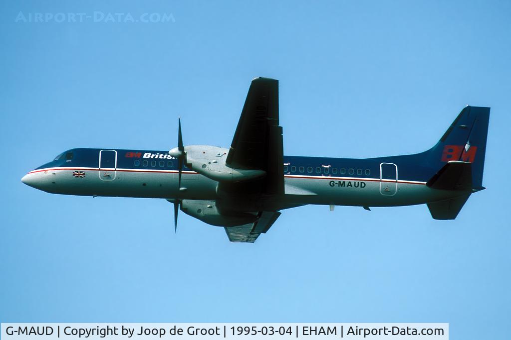 G-MAUD, 1986 British Aerospace ATP C/N 2002, take off for another regional flight.