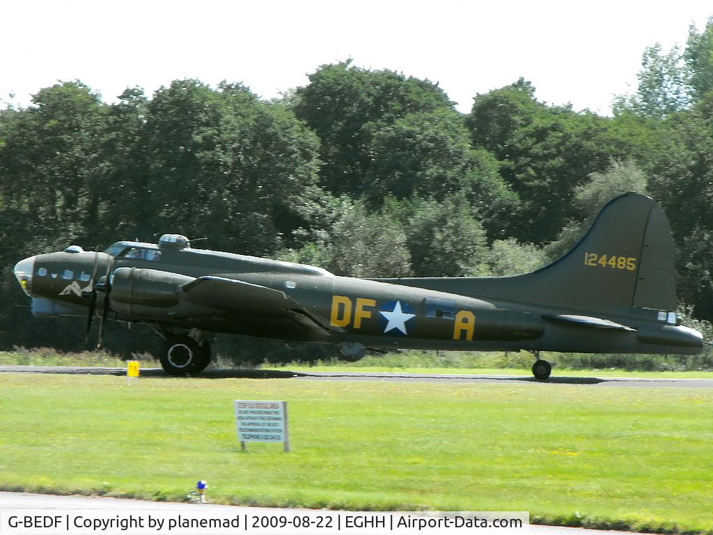 G-BEDF, 1944 Boeing B-17G Flying Fortress C/N 8693, Taken prior to departure for the 2009 Air Festival