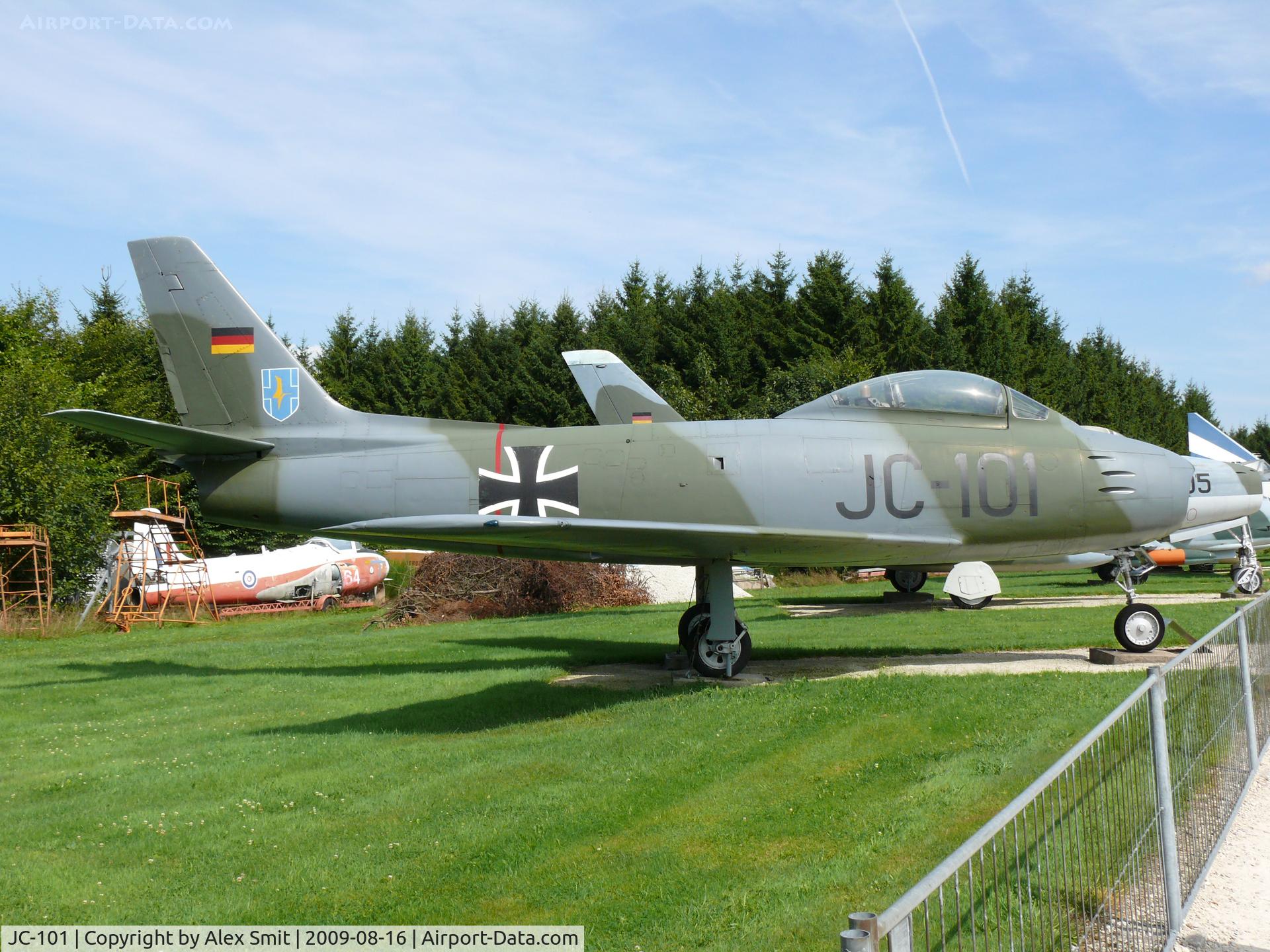 JC-101, Canadair CL-13B Sabre 6 C/N S6-1696, North American CL13-6E/F-86 Sabre JC+101 German Air Force in the Hermerskeil Museum Flugausstellung Junior