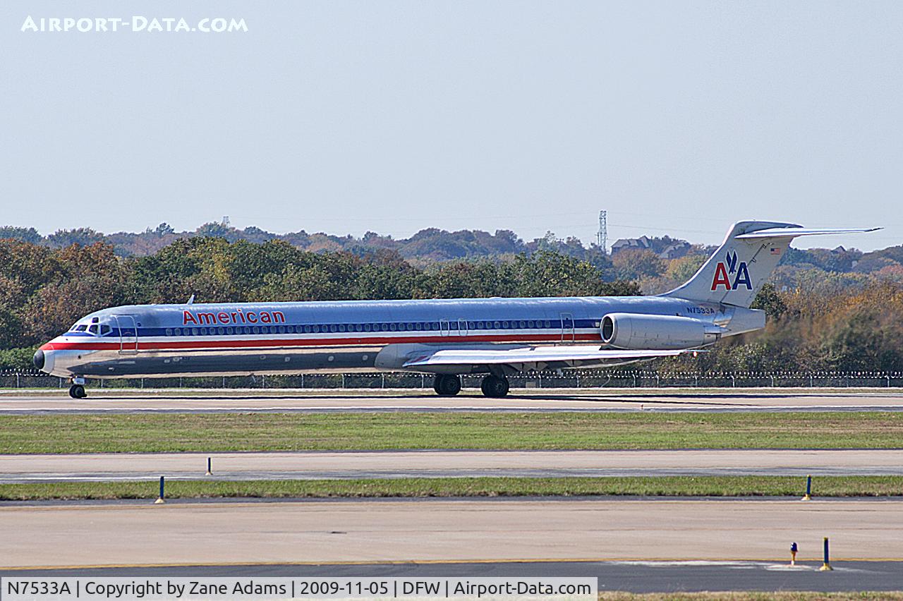 N7533A, 1990 McDonnell Douglas MD-82 (DC-9-82) C/N 49987, American Airlines at DFW