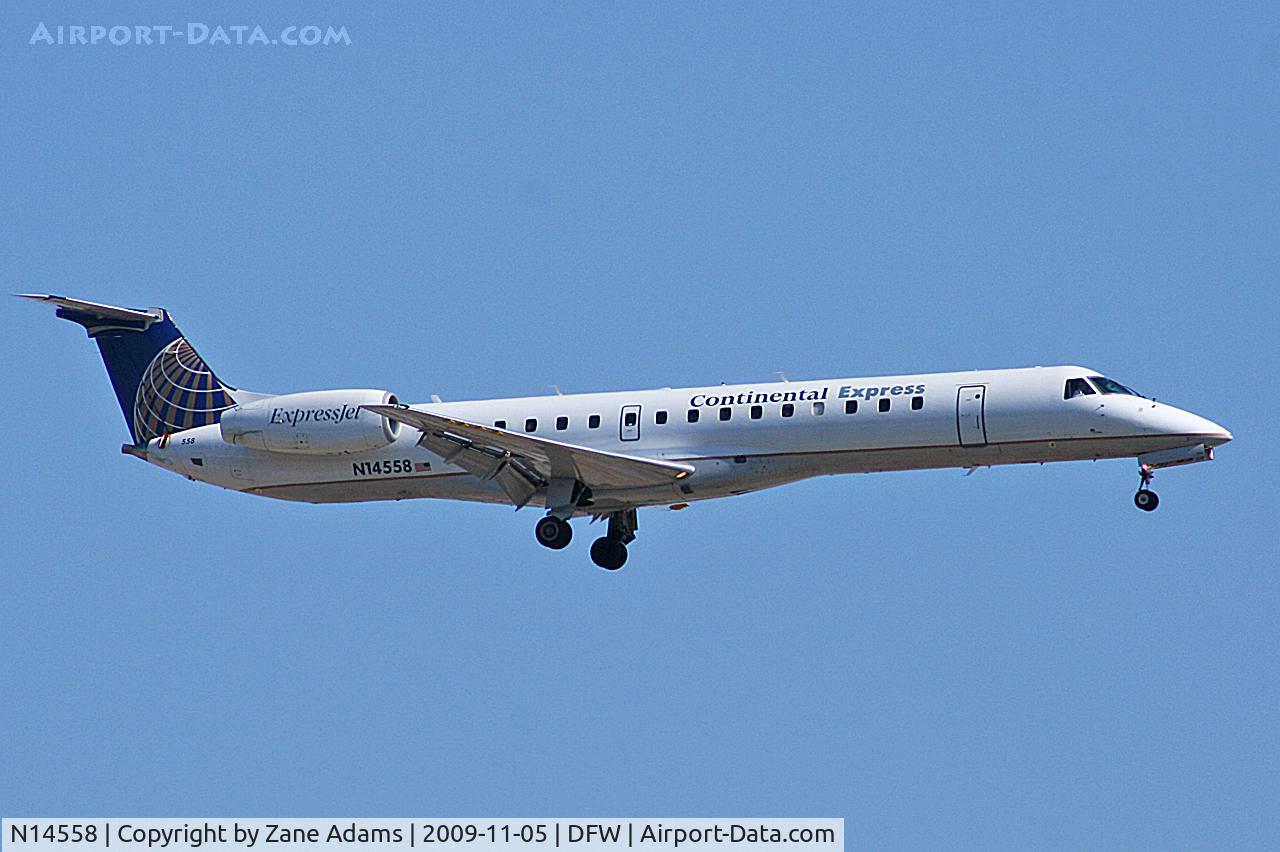 N14558, 2002 Embraer ERJ-145LR (EMB-145LR) C/N 145598, Continental Express at DFW