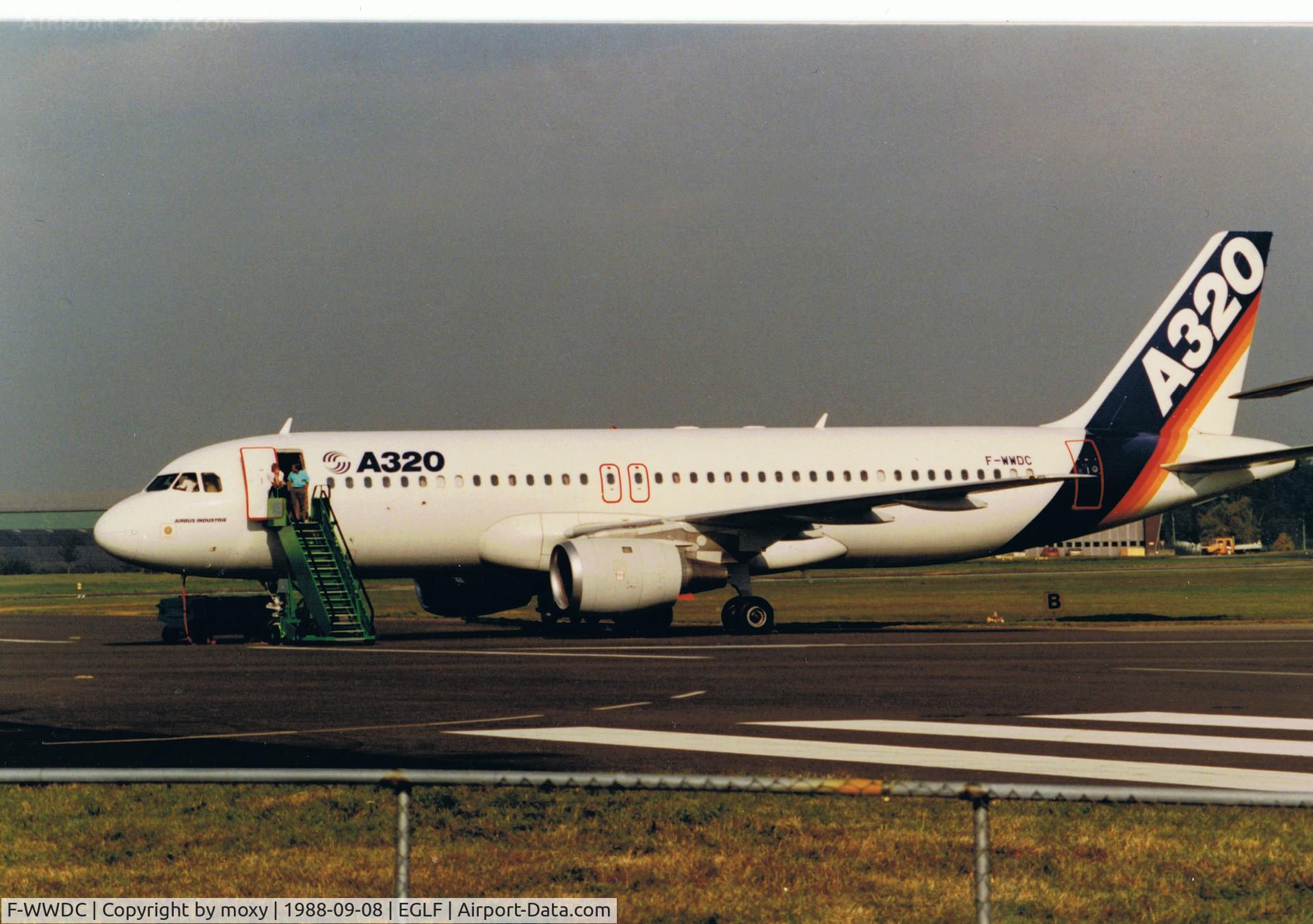 F-WWDC, 1987 Airbus A320-111 C/N 004, Airbus A320-111 at Farnborough Airshow 1988