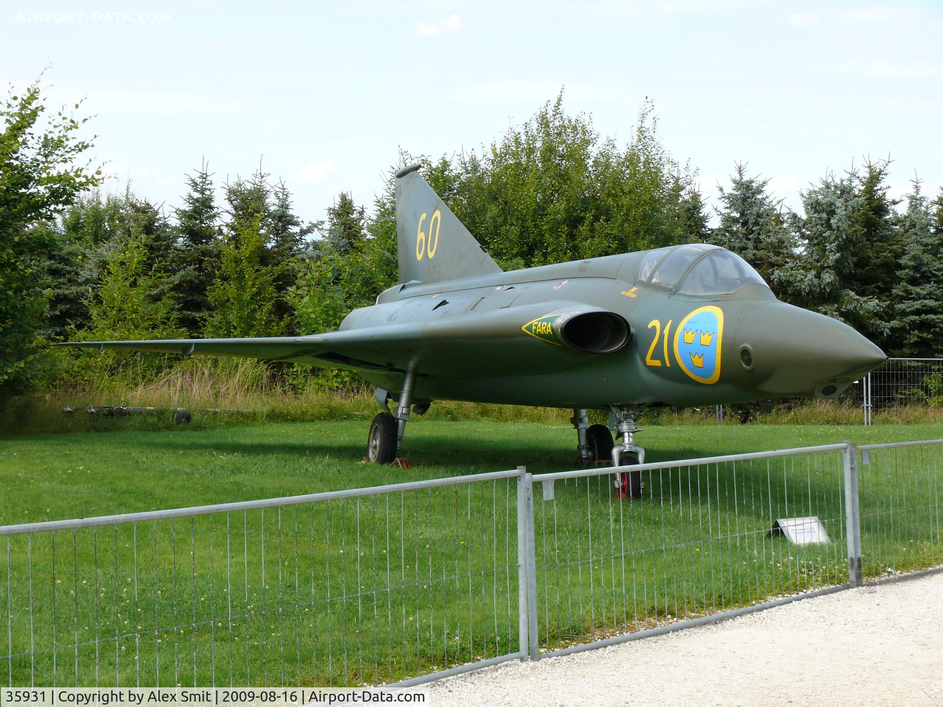 35931, Saab S-35E Draken C/N 35-931, Saab SK35E Draken 35931/60/21 Swedish Air Force in the Hermerskeil Museum Flugausstellung Junior