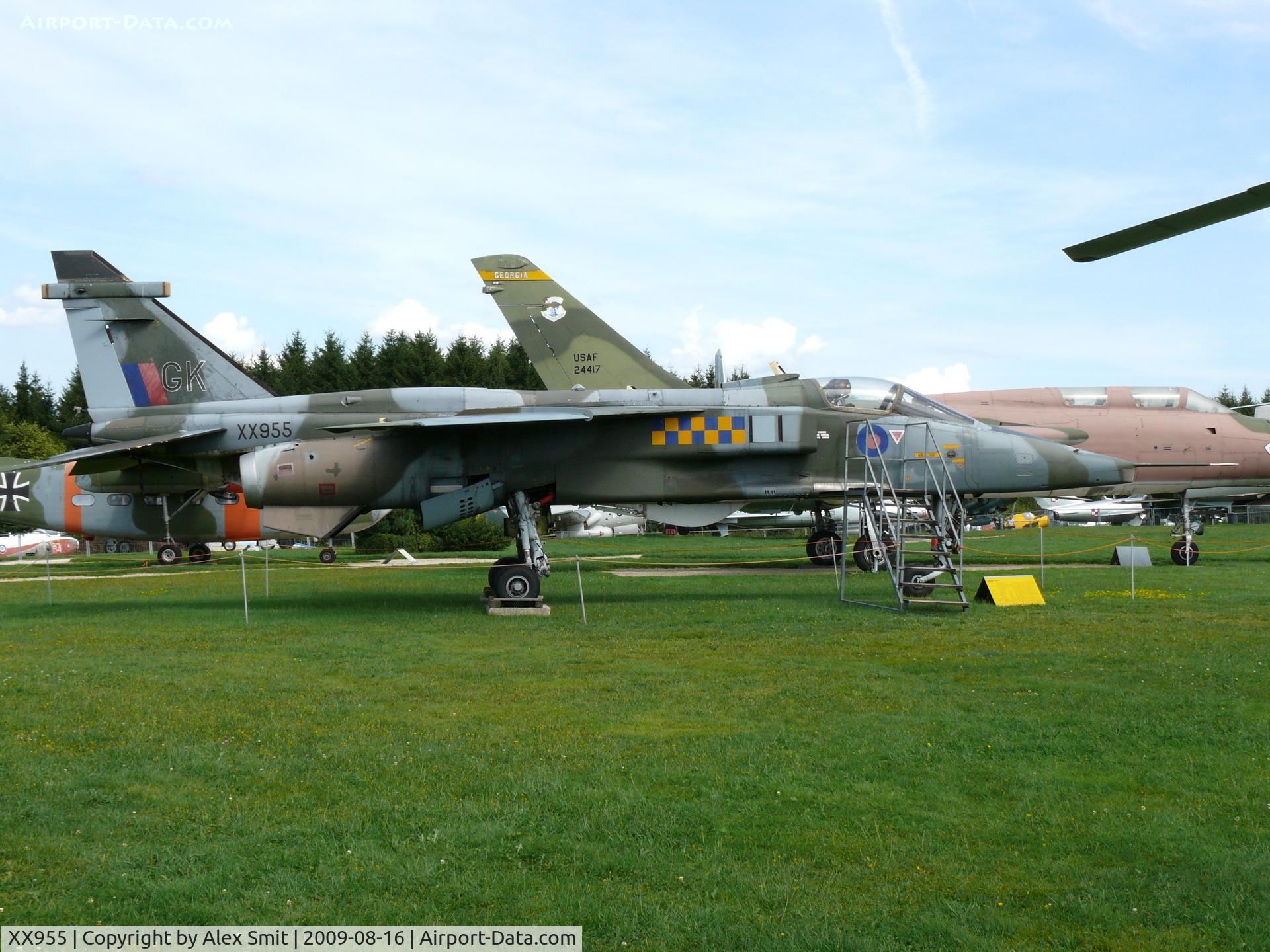 XX955, 1975 Sepecat Jaguar GR.1A C/N S.77, Sepecat Jaguar Gr1A  XX955_GK Royal Air Force in the Hermerskeil Museum Flugausstellung Junior